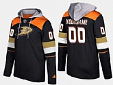 Ducks Men's Customized Name And Number Black Adidas Hoodie